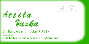 attila huska business card